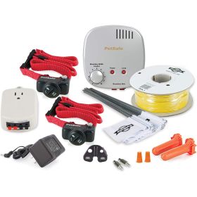 PetSafe Basic In Ground Dog Fence System Waterproof Collar Adjustable Levels Expandable Electric Containment Boundary Kit for Secure Yard Training