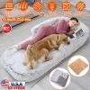 Human Dog Bed Pillow Blanket Foldable Orthopedic Sofa Spacious Support Machine Wash Winter Puppy