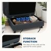 Luxury Dog Bed Soft Foam Couch Hidden Storage Small Dark Grey CCS