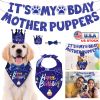 iMounTEK — Dog Birthday Party Kit — Banner Hat Bandana Bowtie Festive Puppy Celebration Decor Memorable Star Theme