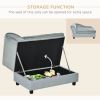 Luxury Dog Bed Soft Foam Couch Hidden Storage Small Grey CCS
