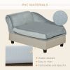 Luxury Dog Bed Soft Foam Couch Hidden Storage Small Grey CCS