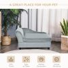 Luxury Dog Bed Soft Foam Couch Hidden Storage Small Grey CCS