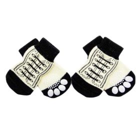 4 Pcs Shoes Socks Knitted Dog Paw Protection Indoor Wear