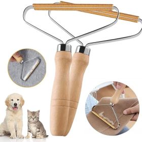 Pet Hair Remover Brush Dog Hair Removal Tool Wood Handle Clothes Furniture Blankets Upholstery Durable Effective Grooming Accessory