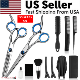 Hair Cutting Thinning Scissors Professional Barber Shears Salon Set Dog People Pets