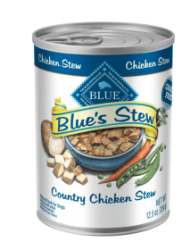 Blue Buffalo Natural Wet Dog Food Country Chicken Stew Grain-Free Healthy Soft Meal Dogs 12.5 oz Cans Case