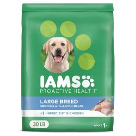Iam's Proactive Health Large Breed Dry Dog Food Real Chicken Protein Joint Support Omega Nutrition 30lb Bag