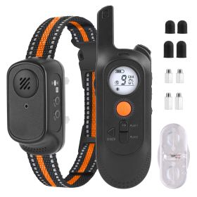 984FT Dog Training Collar IP65 Waterproof Beep Vibration Electric Shock 3 Channels Rechargeable Transmitter Receiver Trainer