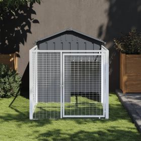 Dog House Anthracite Run Galvanized Steel Sturdy Safety Versatile