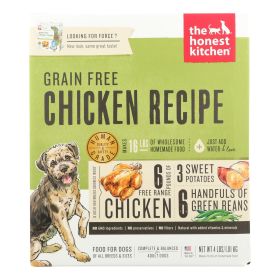 The Honest Kitchen Grain Free Chicken Recipe Dehydrated Dog Food Human Grade Natural High Protein Organic Healthy Gourmet Meal Made in USA