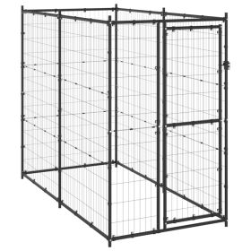 Outdoor Dog Kennel Steel Mesh Sidewalls Exercise Safety Sturdy