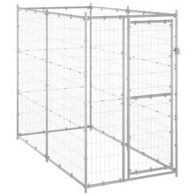 Outdoor Dog Kennel Galvanized Steel Exercise Play Sturdy Safety
