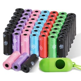 Leakproof Dog Poop Bags Dispenser 675 Count Paw Print Waste Rolls Scent Free Tear Resistant Portable Dog Walking Supplies