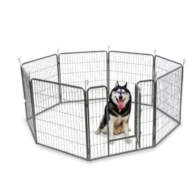 32" Dog Playpen Heavy Duty Metal 8 Panel