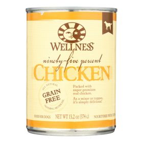 Wellness Ninety Five Percent Chicken Canned Dog Food Grain Free High Protein Natural Topper Enhancer Healthy Nutritious Meal Made in USA