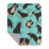 Bernese Mountain Dog Quilted Throw Blanket Heavyweight Coverlet Travel Ready Cozy Gift Dog Lovers Soft Cozy