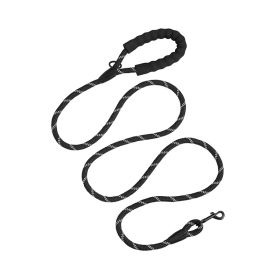 Reflective Dog Leash Heavy Duty Rope Soft Handle Tangle Free Swivel Clip Large Dogs Strength Control Reliable Tangle-Free