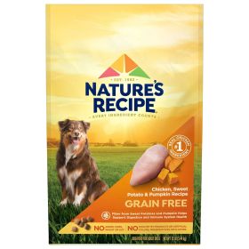 Nature's Recipe Sweet Potato Pumpkin Recipe Dry Dog Food Digestive Immune Support Adult Dogs 12 lb