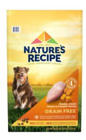 Nature's Recipe Grain Free Chicken Sweet Potato Pumpkin Recipe Dry Dog Food 24 lb. Bag Premium Nutrition