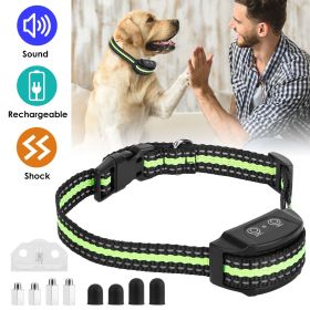 Anti-Bark Dog Collar IP67 Waterproof Beep Electric Shock Rechargeable Training Device Adjustable Sensitivity