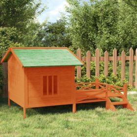 Dog House Brown Solid Wood Pine Rustic