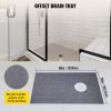 Premium Waterproof Dog Grooming Station Kit Indoor Pet Bath Base with Drain Tray Non Slip Floor Panel Membrane and Stainless Steel Accessories