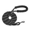 Reflective Dog Leash Heavy Duty Rope Soft Handle Tangle Free Swivel Clip Large Dogs Strength Control Reliable Tangle-Free