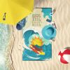 Surfer Dog Red Dachshund Premium Beach Towel Oversized Blanket Pool Premium Bath Quick Dry Plush Luxurious Soft Vibrant