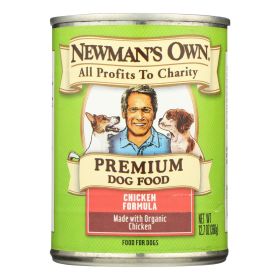 Newman’s Own Organic Chicken Wet Dog Food Case 12 Natural High Protein Pate Balanced Nutrition Adult Wellness Design