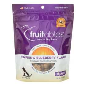 Fruitables Pumpkin Blueberry Crunchy Treats Healthy Low Fat Natural Snack Digestion Support Energy Protein Fiber Dental Friendly Crunch