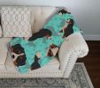 Bernese Mountain Dog Quilted Throw Blanket Heavyweight Coverlet Travel Ready Cozy Gift Dog Lovers Soft Cozy