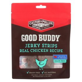 Castor and Pollux Good Buddy Chicken Jerky Strips Dog Treats Natural Healthy Protein Grain Free Snack Energy Dental Support Design