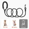 Reflective Dog Leash Heavy Duty Rope Soft Handle Tangle Free Swivel Clip Large Dogs Strength Control Reliable Tangle-Free