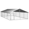 Outdoor Dog Kennel Roof Safety Versatile Sturdy Exercise Training Secure Containment Yard Use