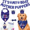 iMounTEK Dog Birthday Party Kit Banner Hat Bandana Bowtie Festive Puppy Celebration Decor Memorable Star Theme