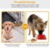 Stainless Steel Dog Bowl Clamp Holder Cage Feeder Removable Anti Moving Secure Food Water Feeding Bowl Easy Clean for Crates