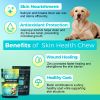 Welsdom Skin Health Support Chewable Tablets Dogs Omega 3 Vitamins Minerals Antioxidants Healthy Skin Coat Daily Wellness Supplement
