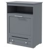 Dog Feeder Station with Stainless Steel Bowls Drawer Storage Organization Elevated Feeding Ergonomic Design for Clean Tidy