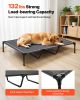 Elevated Dog Bed Metal Frame Cooling Cot Large Dogs Breathable Mesh Indoor Outdoor Use Comfort Reinforced Steel