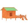 Dog Kennel Brown Solid pine wood Large Durable Dog Kennel