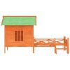 Dog Kennel Brown Solid pine wood Large Durable Dog Kennel
