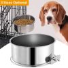 Stainless Steel Dog Bowl Clamp Holder Cage Feeder Removable Anti Moving Secure Food Water Feeding Bowl Easy Clean for Crates