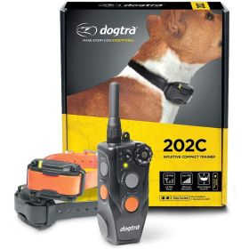 Dogtra 202C Dual Receiver Waterproof Compact Rechargeable Remote Training System Small Medium Dogs
