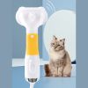 Dog Hair Dryer Low Noise 600W 3 Temp Adjustable Slicker Brush Yellow CCS