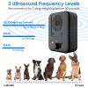 Ultrasonic Anti Bark Device Outdoor 3 Freq Rechargeable Fence Tree Home Dog House Instantly Efficiently Puppy