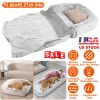 Human Dog Bed Pillow Blanket Foldable Orthopedic Sofa Spacious Support Machine Wash Winter Puppy