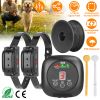 Underground Electric Dog Fence System Waterproof Rechargeable Collars Adjustable Signal Range Multiple Dogs Training Boundary Kit