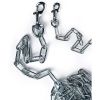 Prevue Tie-Out Chain Heavy Duty 20 Foot Welded Steel Links Tangle Resistant Swivel Snaps