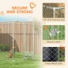 Dog Kennel Galvanized Chain Link With Roof Cover 20x8x8 Feet CCS